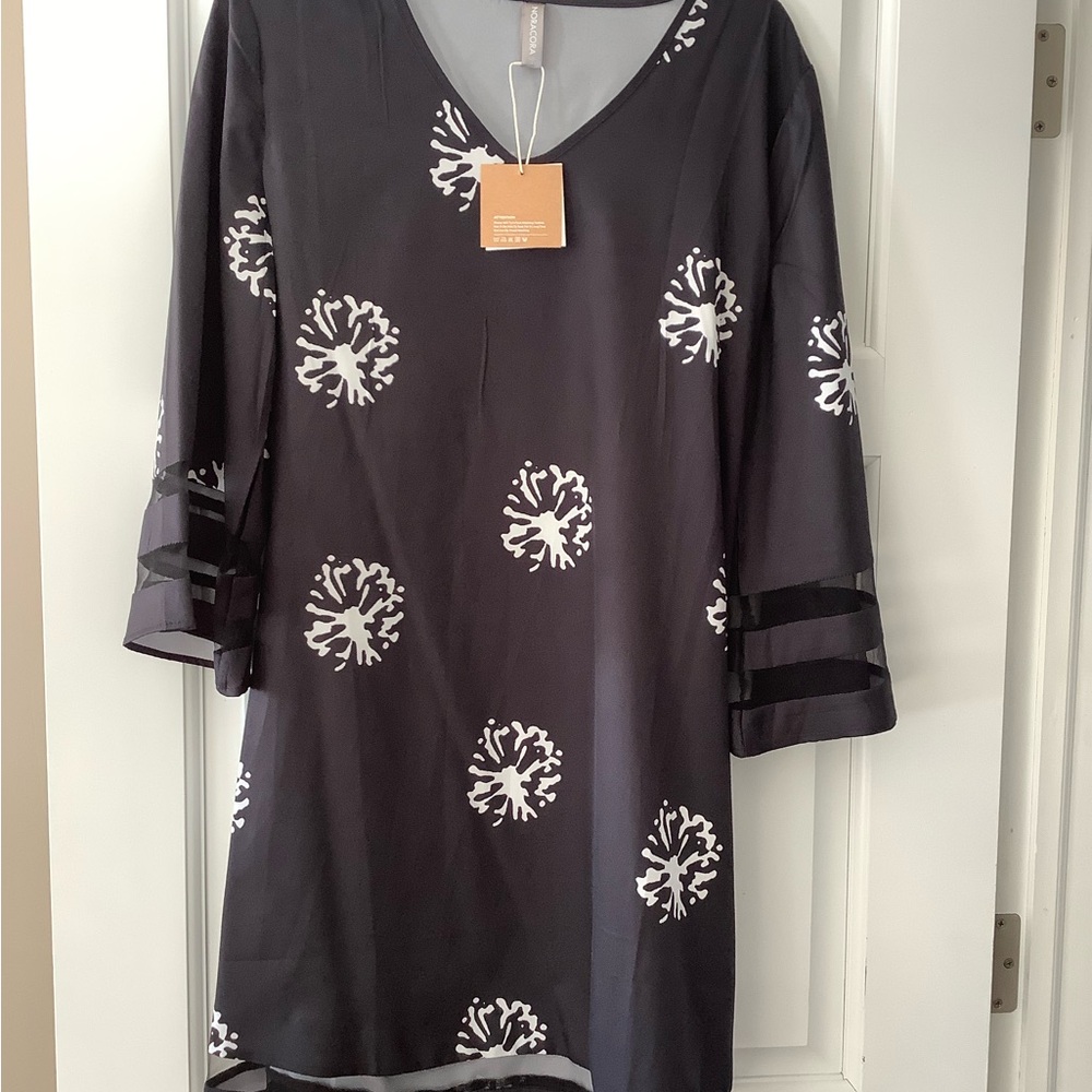 Elegant Black and White Women's Dress